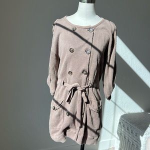 BCBG 2010 Chocolate Brown Tortoise Shell Button Cardigan size small